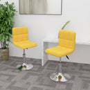 vidaXL 2 db sárga szövetborítású forgó étkezőszék