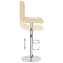 vidaXL krémszínű műbőr bárszék