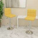 vidaXL 2 db mustársárga szövet bárszék