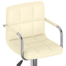 vidaXL 2 db krémszínű műbőr bárszék