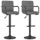 vidaXL 2 db világosszürke szövet bárszék