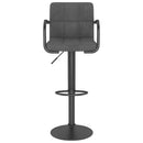 vidaXL sötétszürke bársony bárszék