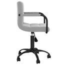 vidaXL 2 db világosszürke bársony forgó étkezőszék