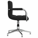 vidaXL fekete szövet forgó irodaszék