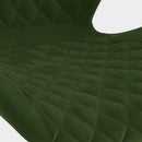 vidaXL 2 db sötétzöld bársony bárszék