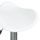 vidaXL fehér krómozott acél és műbőr bárszék