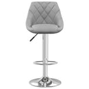 vidaXL világosszürke bársony bárszék