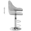 vidaXL világosszürke bársony bárszék