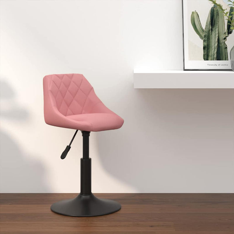 vidaXL Bárszék Geometrikus Rózsaszín 46 x 44 x (62.5-77.5) cm Műbőr