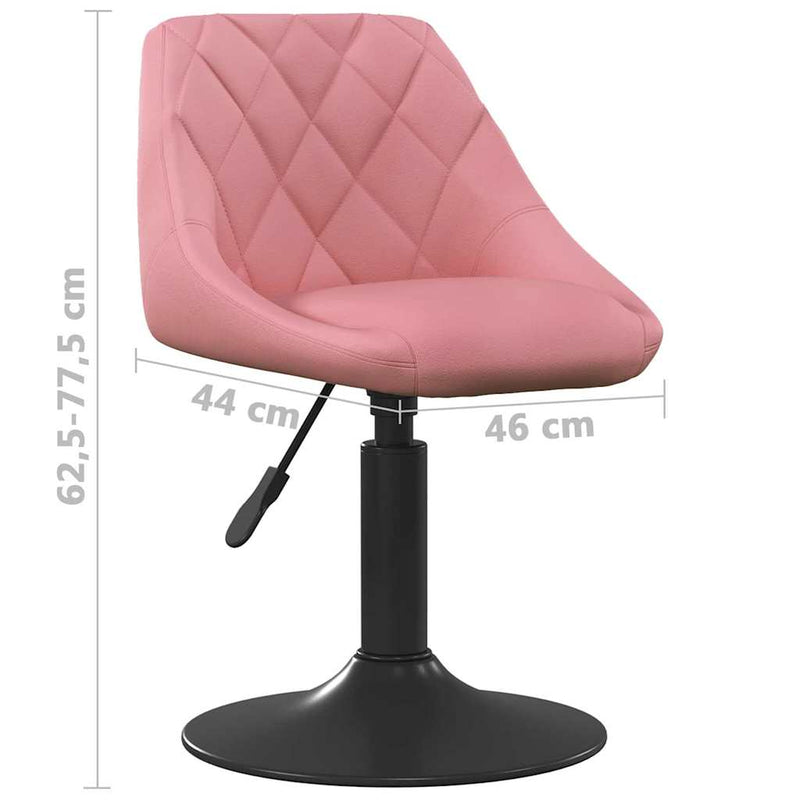 vidaXL Bárszék Geometrikus Rózsaszín 46 x 44 x (62.5-77.5) cm Műbőr