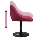 vidaXL bordó bársony bárszék