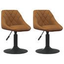 vidaXL Forgatható Étkezőszékek 2 pcs Barna 46 x 44 x 77.5 cm Műbőr