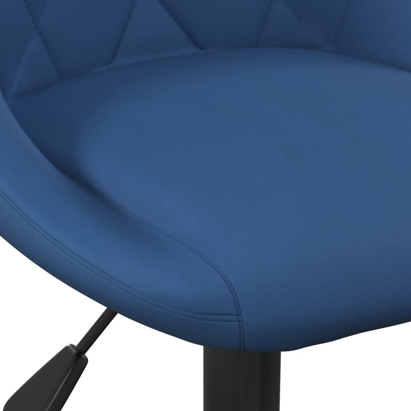 vidaXL 2 db kék bársony forgó étkezőszék