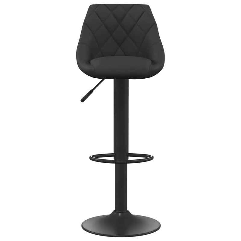 vidaXL 2 db fekete bársony bárszék