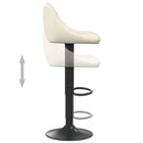 vidaXL 2 db krémszínű bársony bárszék