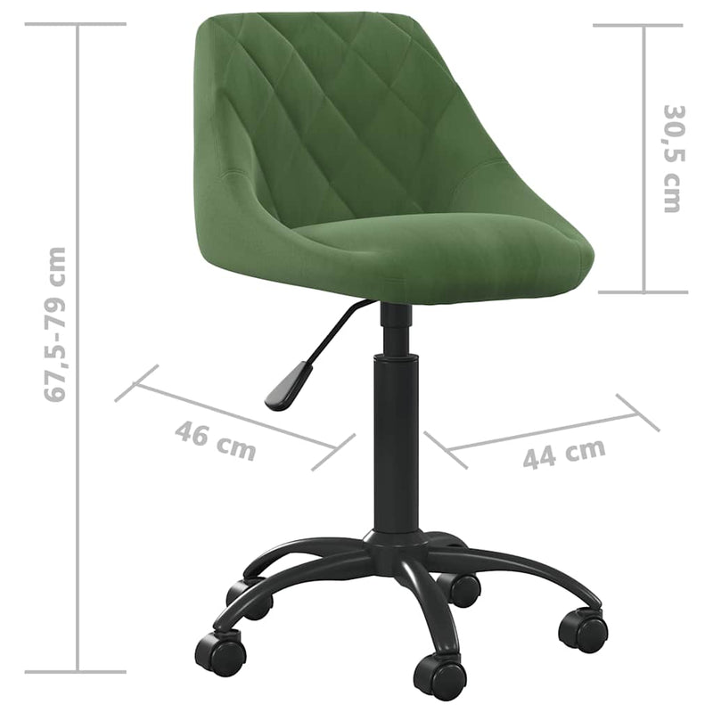 vidaXL sötétzöld bársony étkezőszék