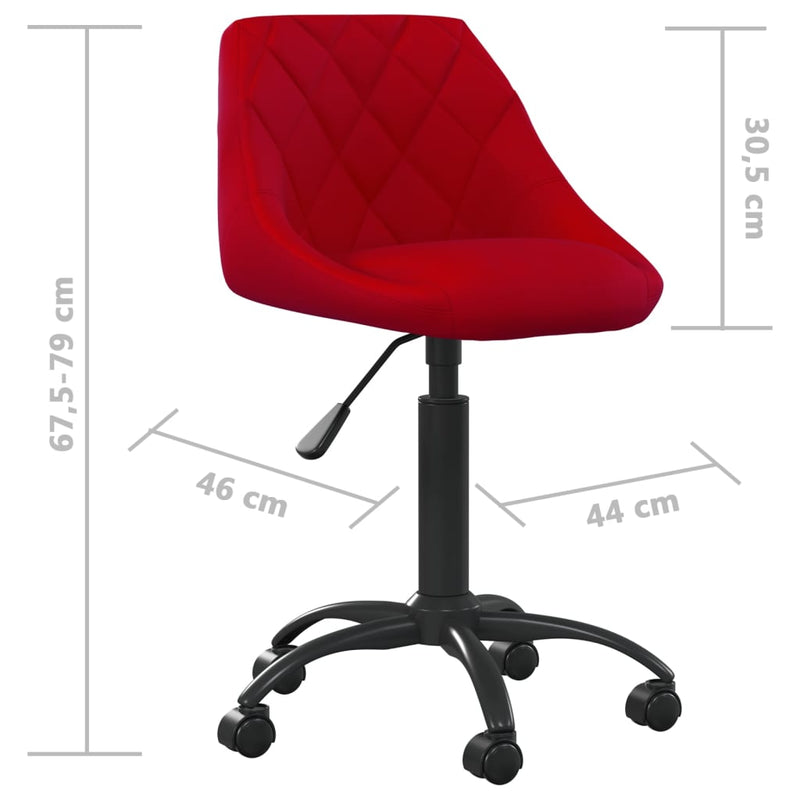 vidaXL bordó bársony étkezőszék