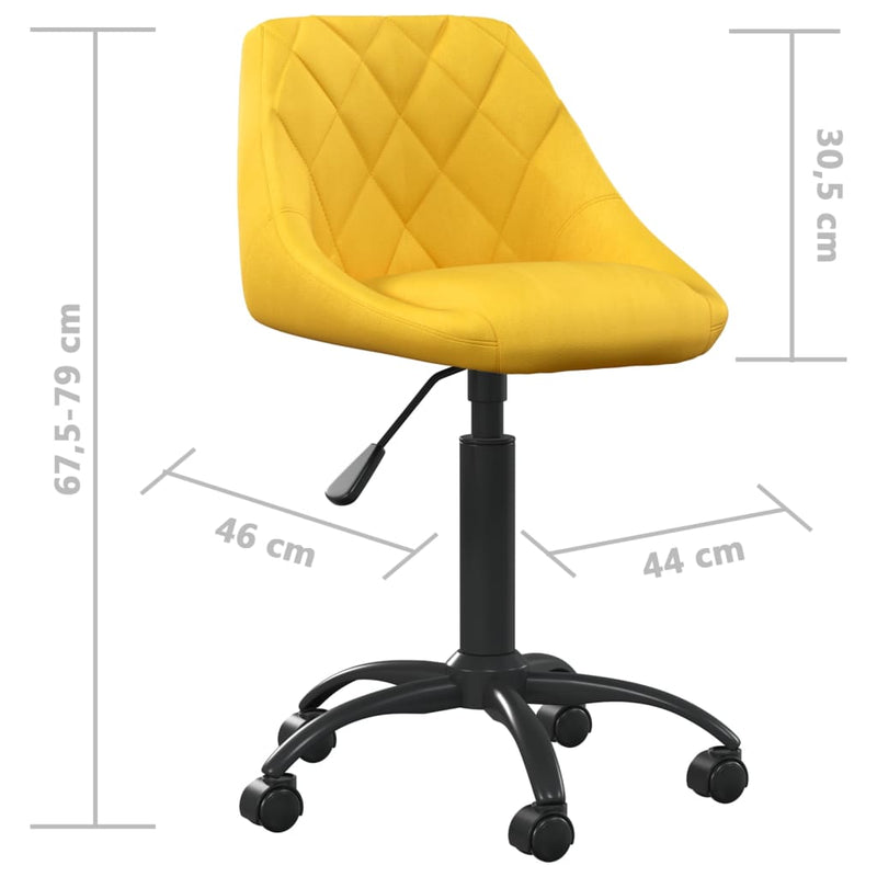 vidaXL mustársárga bársony étkezőszék