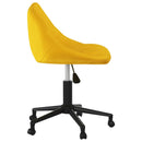 vidaXL mustársárga bársony forgó irodaszék