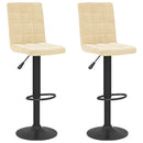 vidaXL 2 db krémszínű bársony bárszék