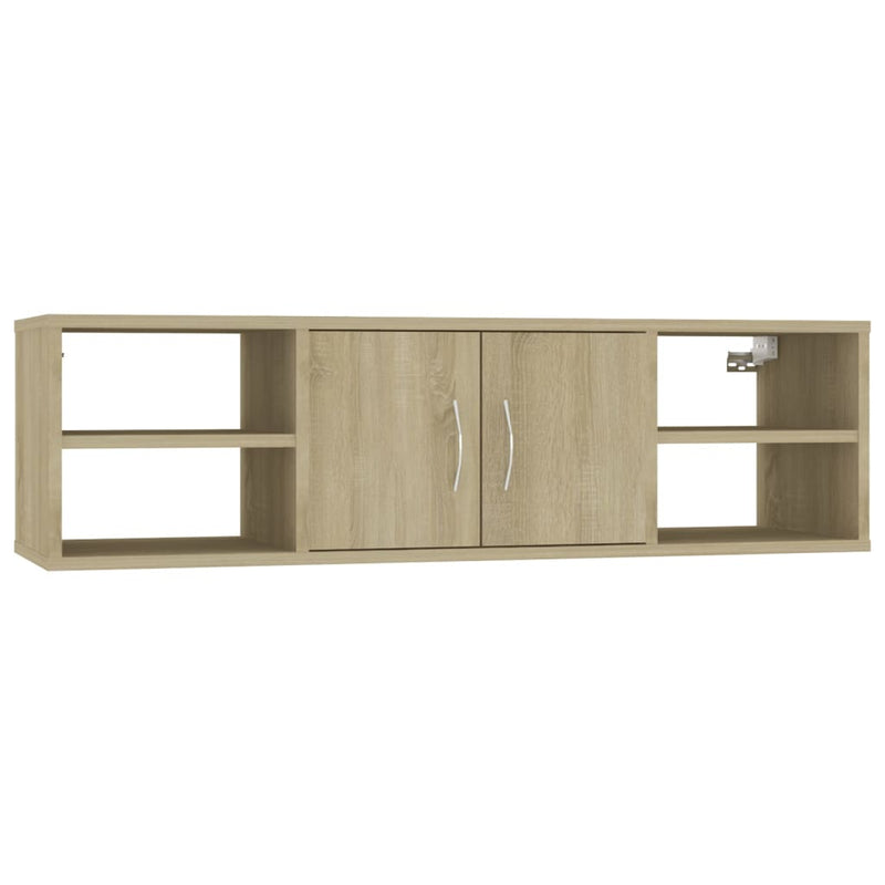 vidaXL sonoma tölgy színű szerelt fa fali polc 102 x 30 x 29 cm