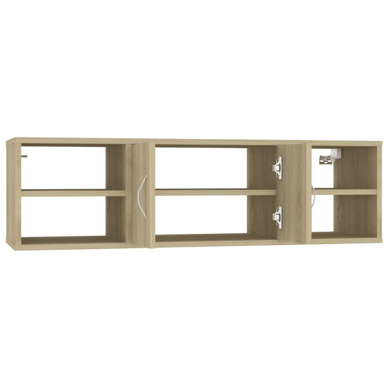 vidaXL sonoma tölgy színű szerelt fa fali polc 102 x 30 x 29 cm