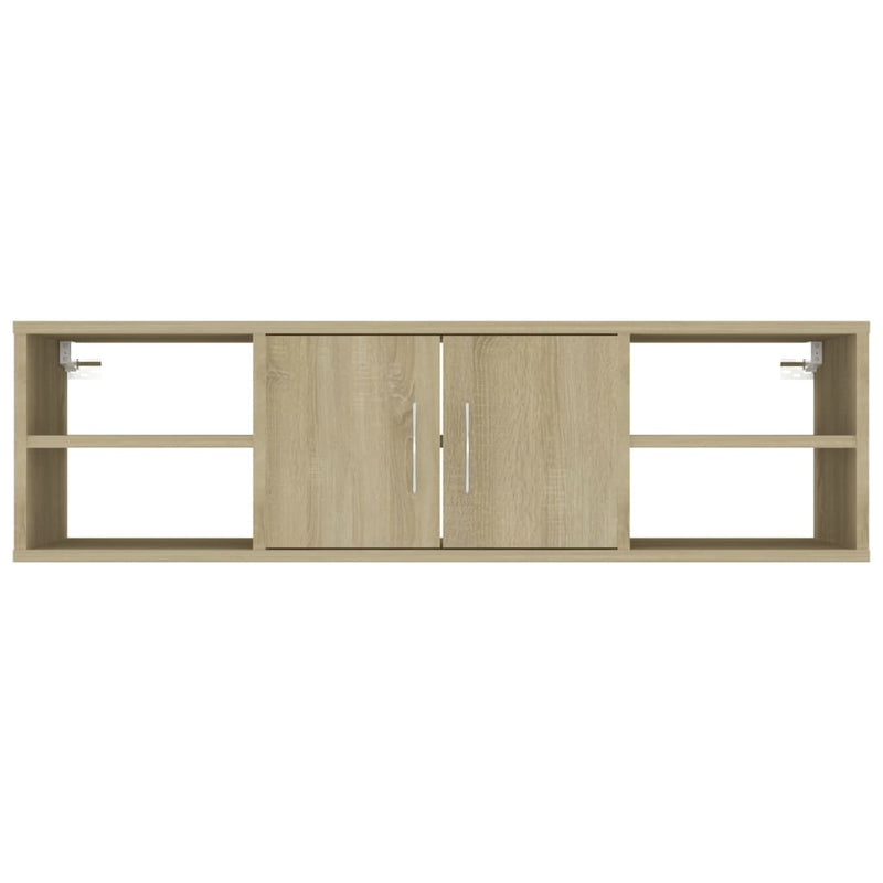 vidaXL sonoma tölgy színű szerelt fa fali polc 102 x 30 x 29 cm