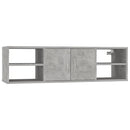 vidaXL betonszürke szerelt fa fali polc 102 x 30 x 29 cm