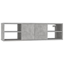 vidaXL betonszürke szerelt fa fali polc 102 x 30 x 29 cm