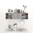 vidaXL betonszürke szerelt fa fali polc 102 x 30 x 29 cm