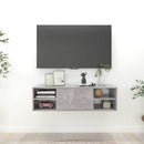 vidaXL betonszürke szerelt fa fali polc 102 x 30 x 29 cm