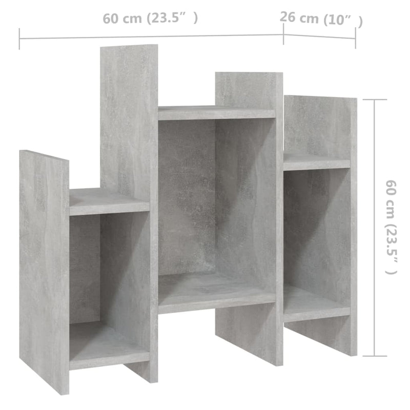 vidaXL betonszürke szerelt fa kisszekrény 60 x 26 x 60 cm