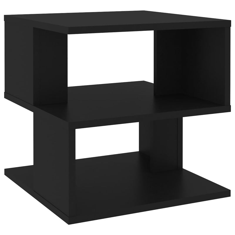 vidaXL fekete forgácslap kisasztal 40 x 40 x 40 cm