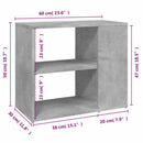 vidaXL betonszürke szerelt fa kisszekrény 60 x 30 x 50 cm