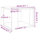 vidaXL betonszürke szerelt fa dohányzóasztal 40 x 40 x 30 cm