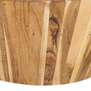 vidaXL tömör akácfa dohányzóasztal Ø65 x 31 cm
