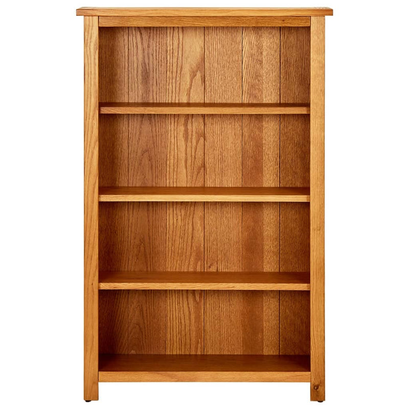 vidaXL 4 szintes tömör tölgyfa könyvespolc 70 x 22 x 110 cm