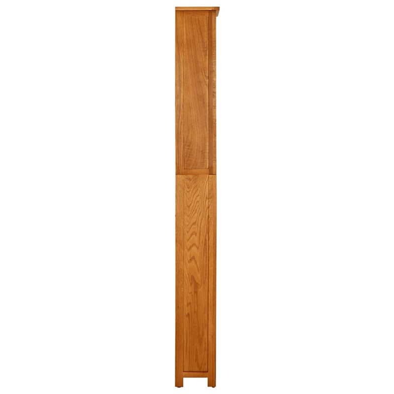 vidaXL 7 szintes tömör tölgyfa könyvespolc 60x22x200 cm