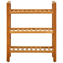 vidaXL tömör tölgyfa cipőtartó 3 polccal 50 x 27 x 60 cm