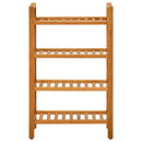 vidaXL tömör tölgyfa cipőtartó 4 polccal 50 x 27 x 80 cm