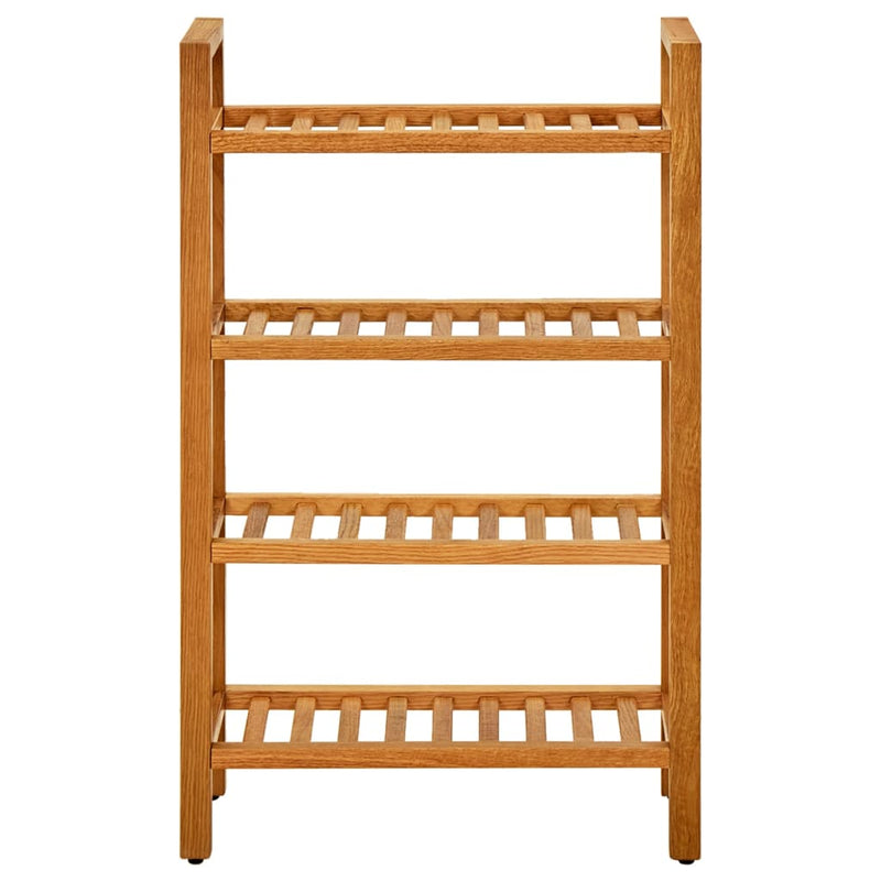 vidaXL tömör tölgyfa cipőtartó 4 polccal 50 x 27 x 80 cm