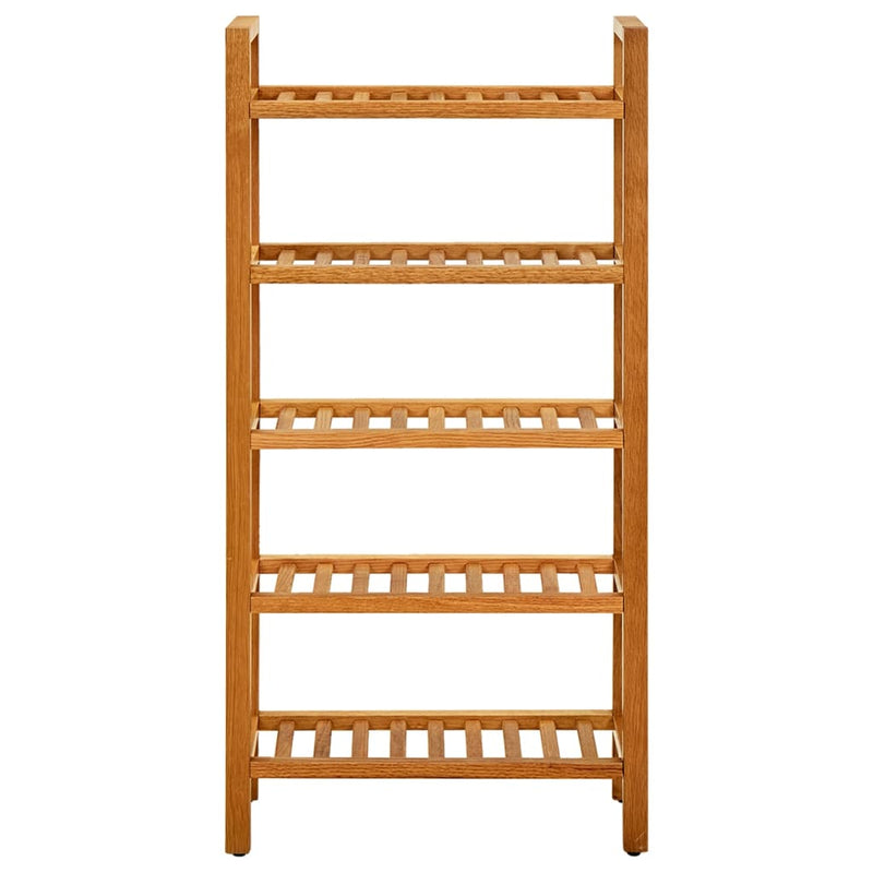 vidaXL tömör tölgyfa cipőtartó 5 polccal 50 x 27 x 100 cm