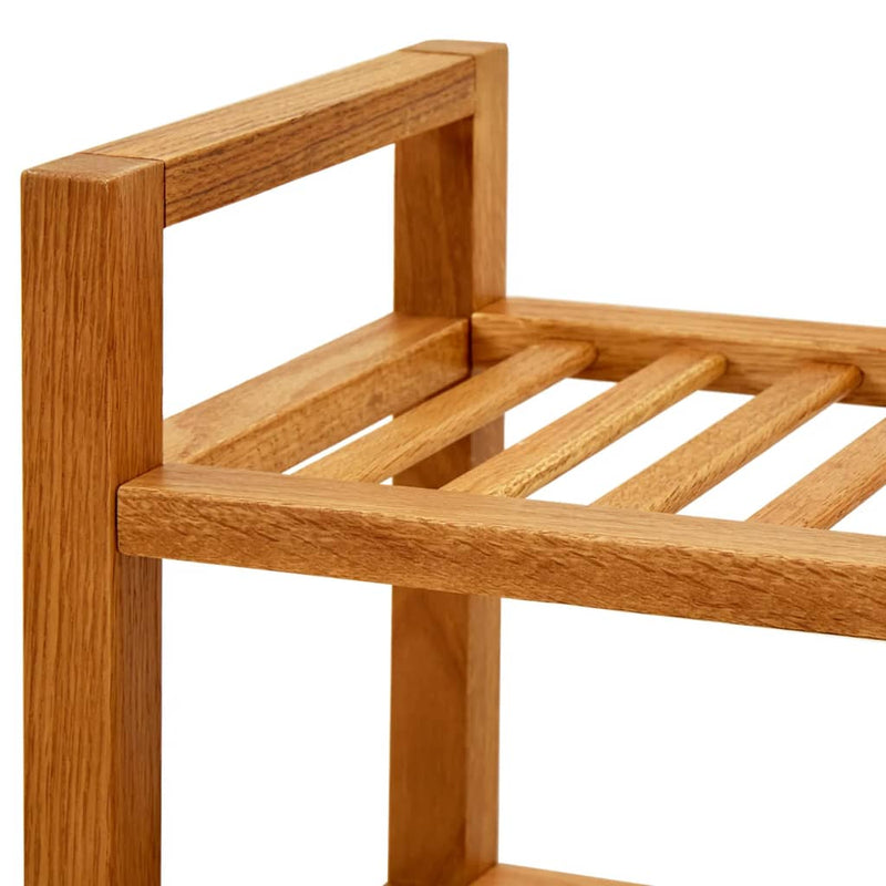 vidaXL tömör tölgyfa cipőtartó 5 polccal 50 x 27 x 100 cm