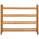 vidaXL tömör tölgyfa cipőtartó 4 polccal 100 x 27 x 80 cm