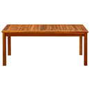 vidaXL tömör akácfa kerti dohányzóasztal 110 x 60 x 45 cm