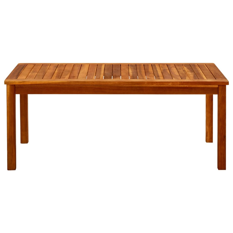 vidaXL tömör akácfa kerti dohányzóasztal 110 x 60 x 45 cm