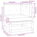 vidaXL 2 részes tömör fenyőfa kerti ülőgarnitúra párnával