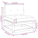 vidaXL 2 részes tömör fenyőfa kerti ülőgarnitúra párnával