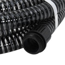 vidaXL fekete PVC szívótömlő sárgaréz csatlakozókkal 1,1" 3 m