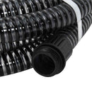 vidaXL fekete PVC szívótömlő sárgaréz csatlakozókkal 1,1" 10 m
